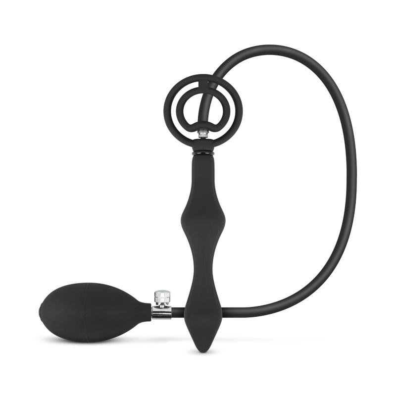 EasyToys Online Only - The Inflator Opblaasbare Anale Plug - Zwart