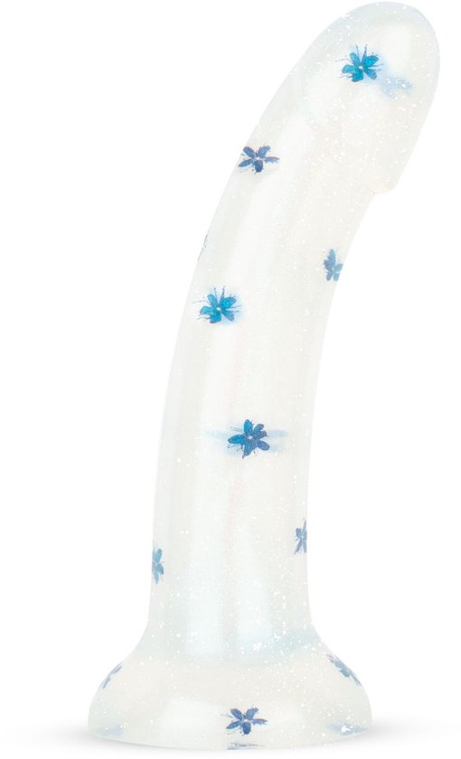 EasyToys Dildo Collection - Blossom Bliss - Middelgrote dildo mete bloemen - Blauw