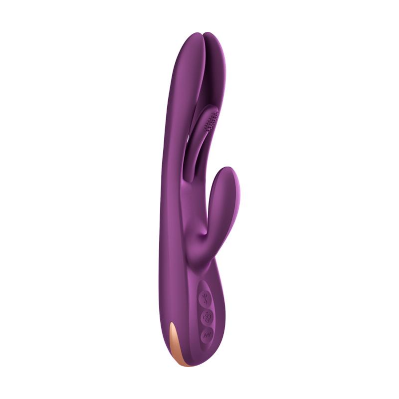 HoneyPlayBox - Terri App-gestuurde Kinky Finger Tapping Rabbit Vibrator - Paars