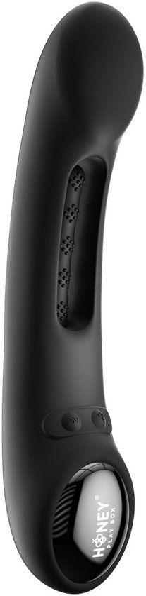 HoneyPlayBox - Tempo-Druksensor App-gestuurde Kinky Finger Tapping G-spot Vibrator - Zwart