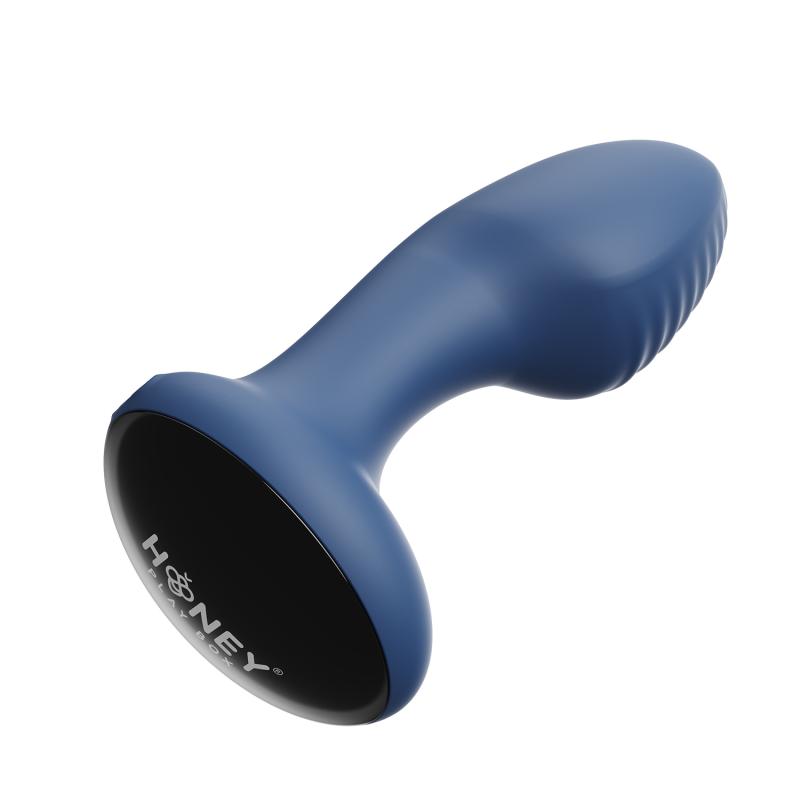 HoneyPlayBox - Frenzy-Druksensor App-Controlled Roterende Butt Plug - Blauw