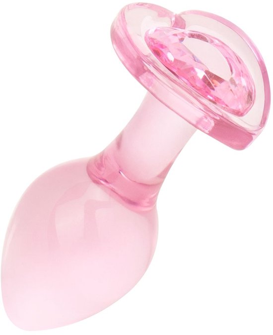 EasyToys Anal Collection - Anal Plug Glass Medium - 8,3 cm - Roze