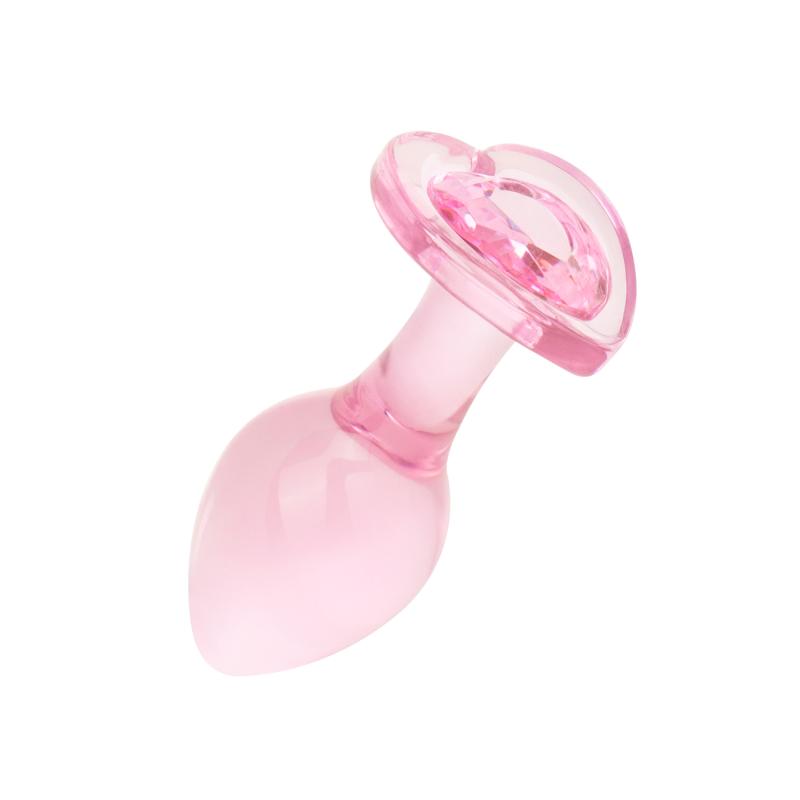 EasyToys Anal Collection - Anal Plug Glass Medium - 8,3 cm - Roze