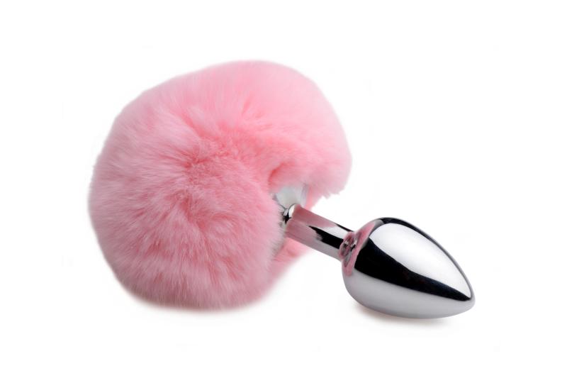 TAILZ - Fluffy Bunny Tail Anaalplug - Silver