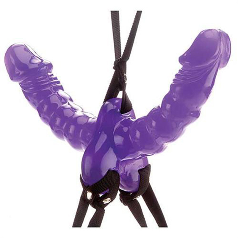 Pipedream Dubbele Strap-On dildo - Paars