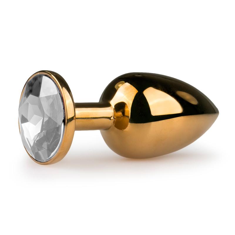 Anal Collection Buttplug met steen/Transparant - Goud