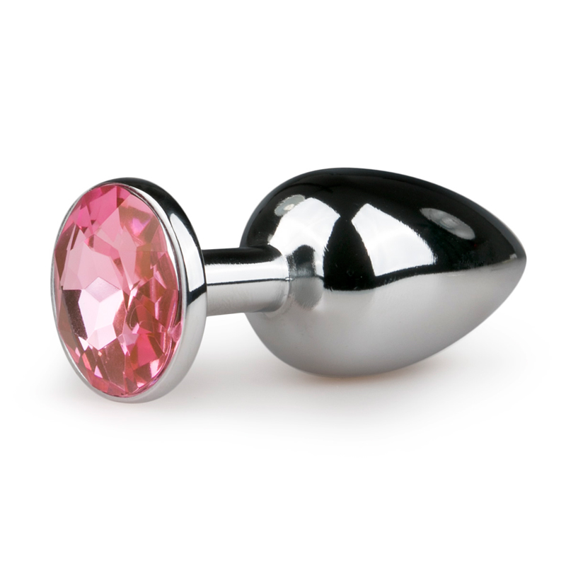 Anal Collection Buttplug met kristal - Zilver/Roze - Silver