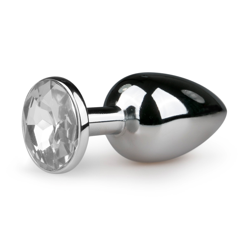 Anal Collection Zilveren buttplug met diamant - Silver