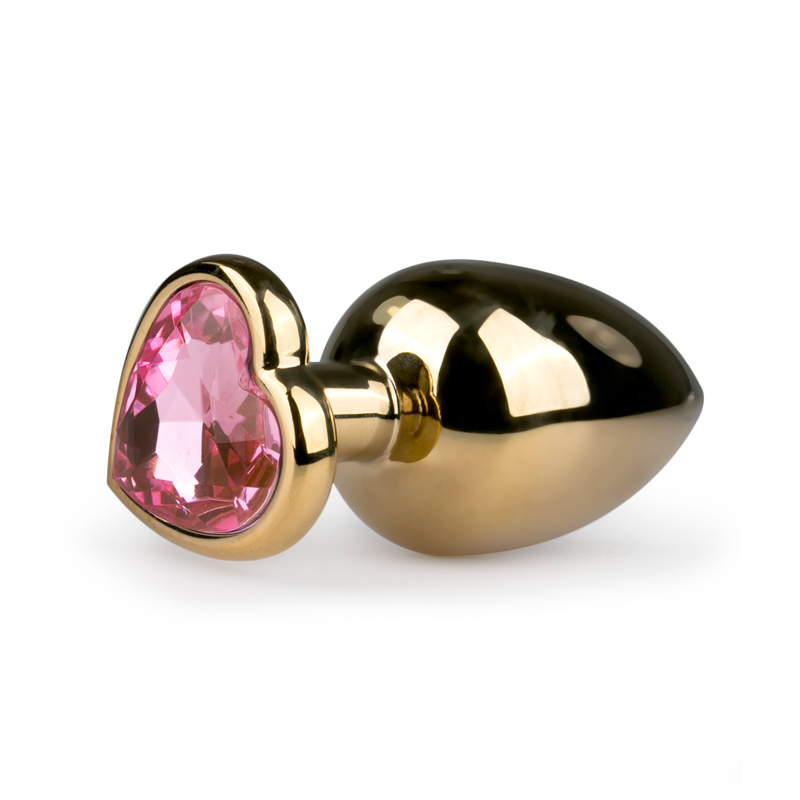 Anal Collection Grote buttplug met hart/Roze - Goud