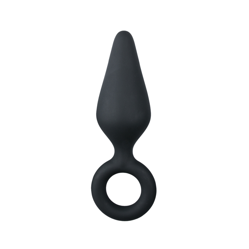 Anal Collection e kleine buttplug met trekring - Zwart