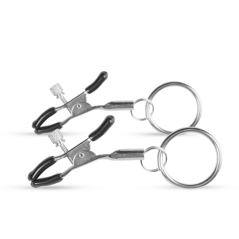 EasyToys Metalen Tepelklemmen Met Ring - Silver