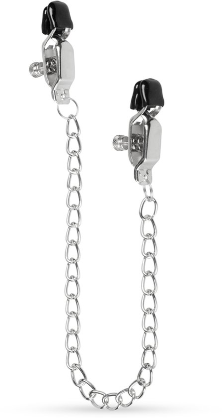 EasyToys Grote Tepelklemmen Met Ketting - Silver