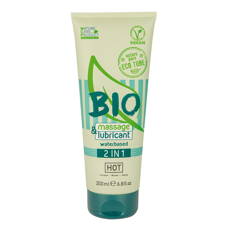 Hot HOT BIO 2 in 1 Waterbasis Glijmiddel En Massagegel