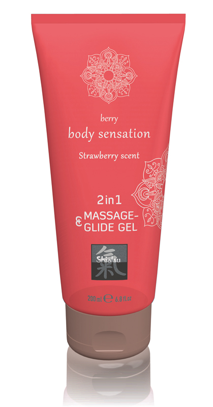 Shiatsu Massage- & Glide Gel 2 in 1 - Aardbei