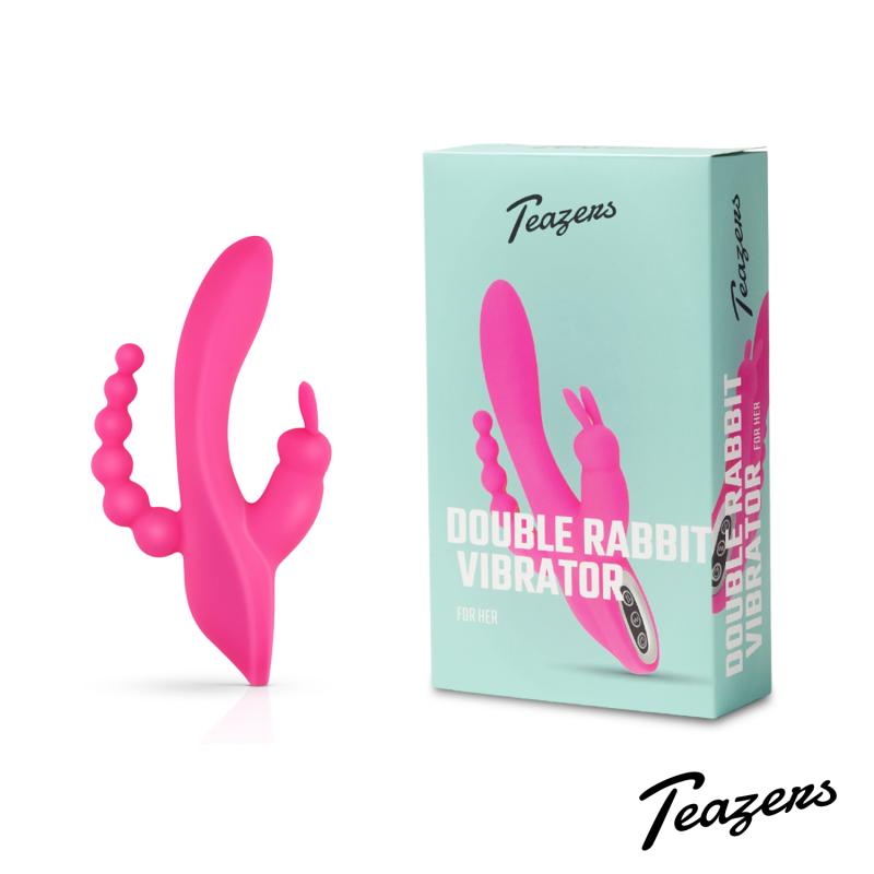 Teazers Dubbele Rabbit Vibrator - Roze