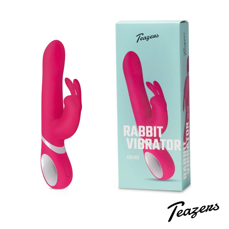 Teazers Roterende & Vibrerende Rabbit Vibe - Roze