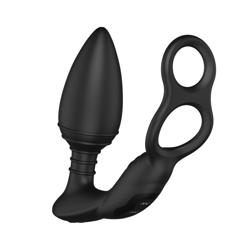 Nexus Simul8 Buttplug Met Cockring/Ballstretcher - Zwart