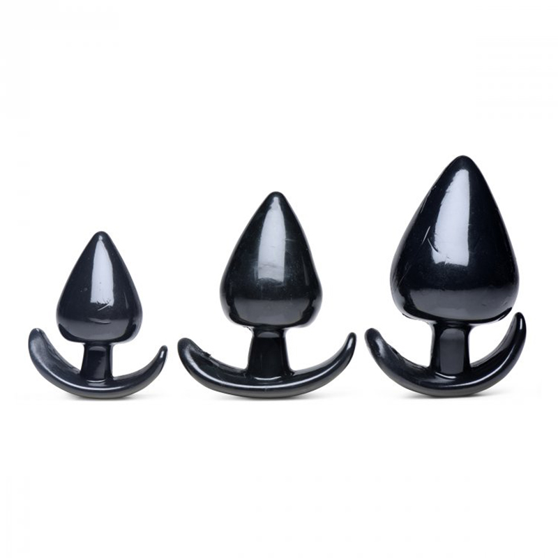Master Series Triple Spades Driedelige Buttplug Set - Zwart