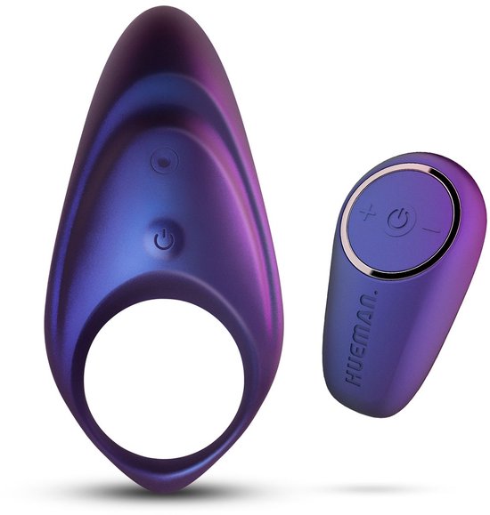 Hueman - Neptune Vibrerende Cockring + Afstandsbediening - Paars