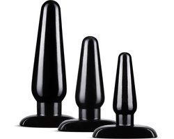 Anal Adventures - Basic Anaal Plug Set - Zwart