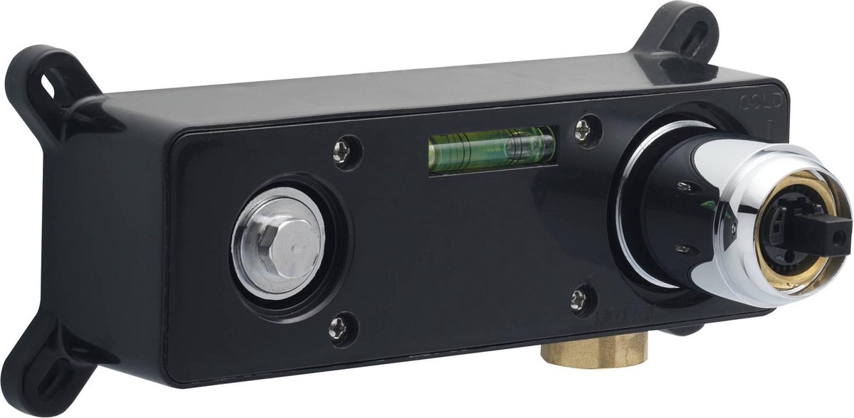 Ben Ben inbouwdeel-box 2-gats wastafelkraan zwart/chroom