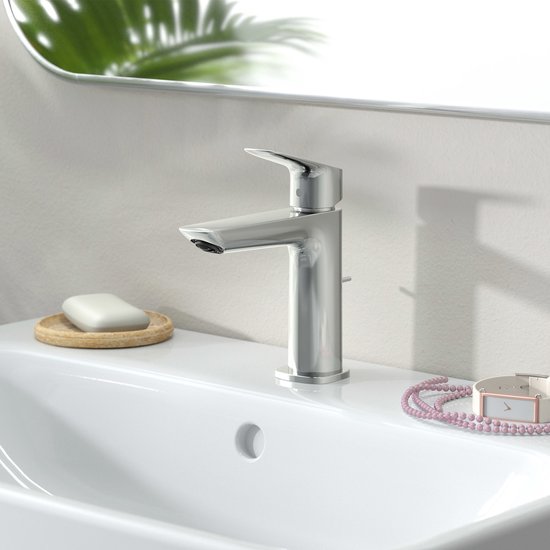 Hansgrohe Logis wastafelkraan 121 met waste chroom 71251000
