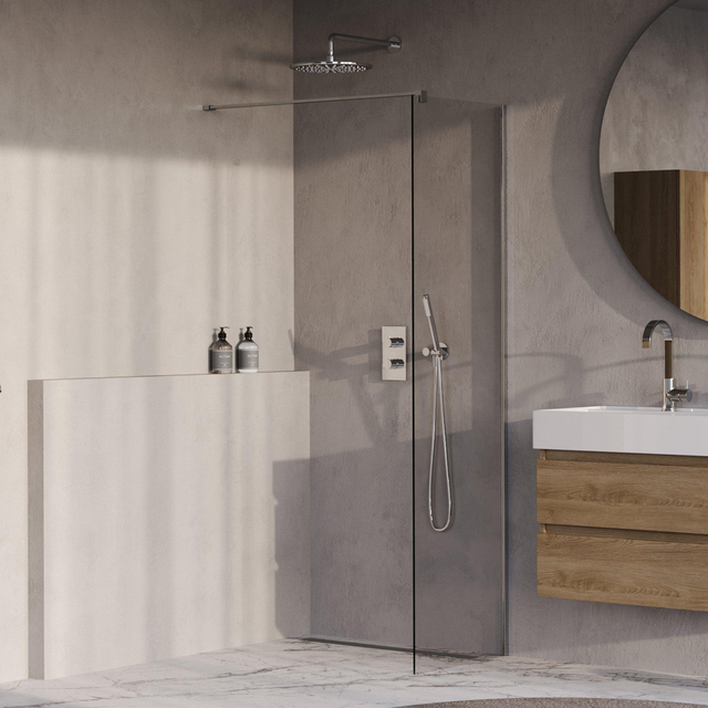 Brauer BRAUER Oblivion Inloopdouche - 50x200cm - glascoating - helder glas - Chroom GS-OBI1H50200CE