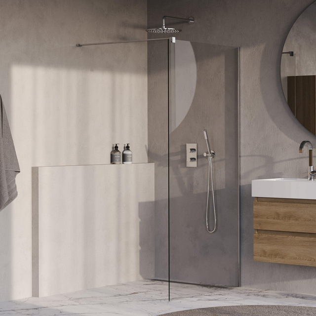 Brauer BRAUER Oblivion Inloopdouche - 90x200cm - glascoating - helder glas - Chroom GS-OBI1H90200CE