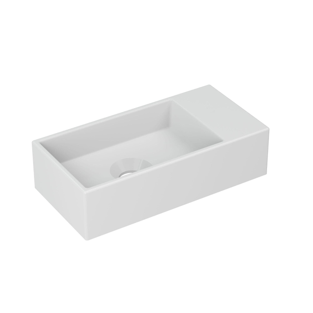 INK INK Versus Fontein - 36x18x9cm - wasbak links - 0 kraangaten - porselein wit mat 3404251