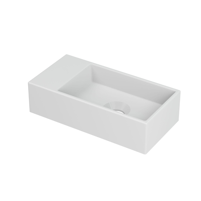 INK INK Versus Fontein - 36x18x9cm - wasbak rechts - 0 kraangaten - porselein wit mat 3404250