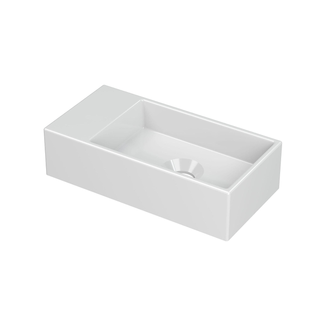 INK INK Versus Fontein - 36x18x9cm - wasbak rechts - 0 kraangaten - porselein wit glans 3404230