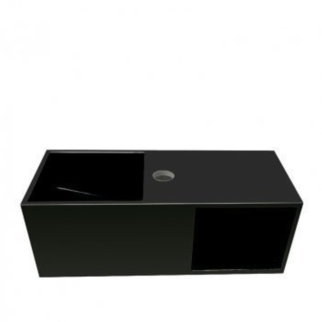 Wiesbaden Wiesbaden Julia fontein Solid surface met nis 54 x 20 x 20 cm mat zwart 36.4083