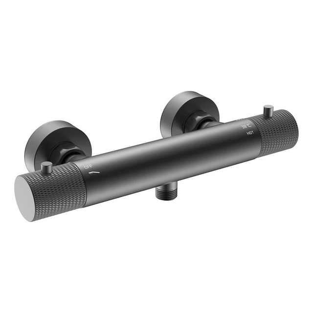 Wiesbaden Wiesbaden Ribbd thermostatische douchemengkraan hartafstand 15 cm gunmetal 29.5353