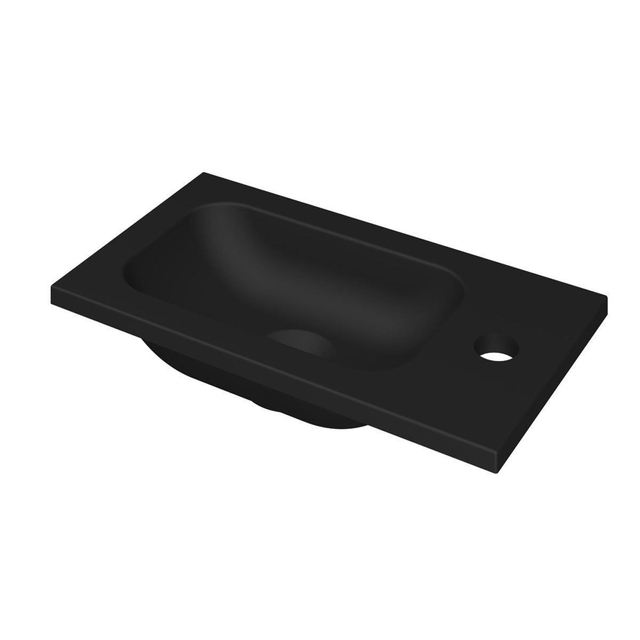 INK INK Enter Fontein - 40x22x1.6cm - 1 kraangat - porselein zwart mat 3404368