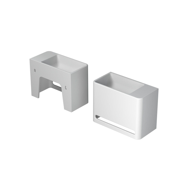 INK INK Hangar Fontein - 40x20x30cm - wasbak links - 0 kraangaten - polystone wit mat 3401026