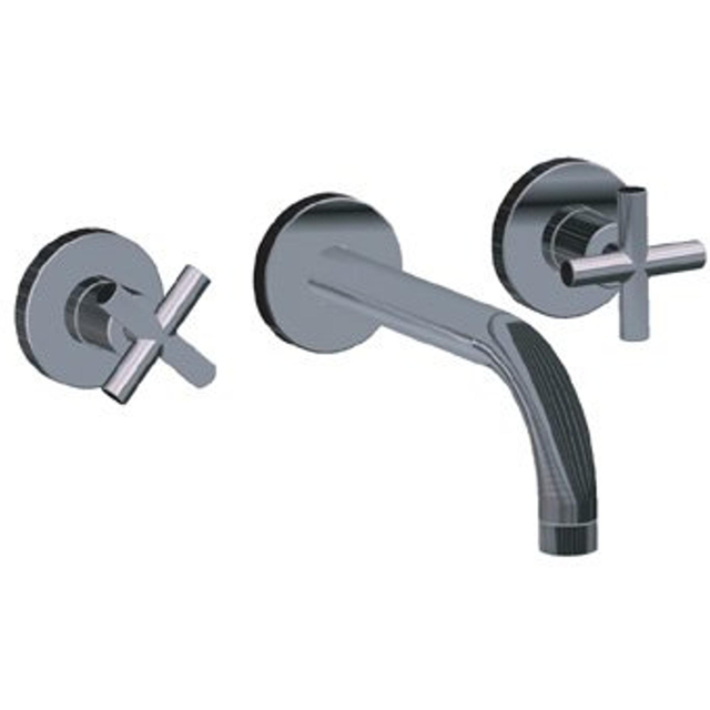 Plieger Plieger Cross wandkraan m. vaste uitloop met kruisgrepen chroom 4333237