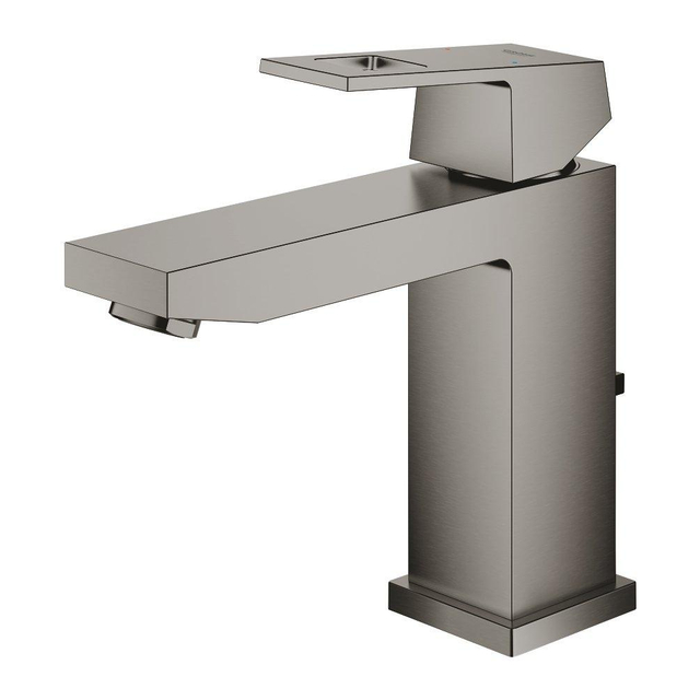 Grohe GROHE Eurocube waterbesparende wastafelkraan m-size met waste brushed hard graphite 23445AL0