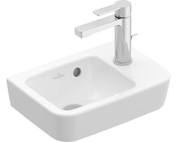 Villeroy & Boch O.novo fontein 1 kraangat rechts met overloop 36x25cm - wit 43433601