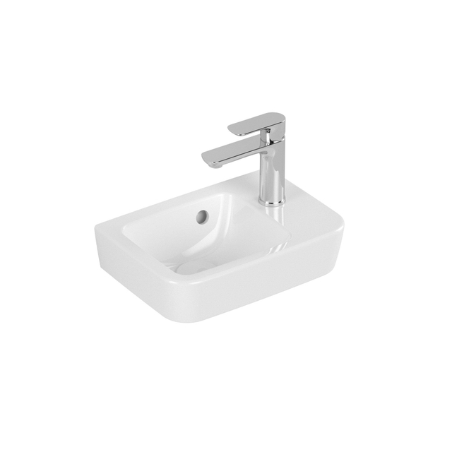 Villeroy & Boch Villeroy & Boch O.novo fontein 1 kraangat rechts met overloop 36x25cm - wit 43433601