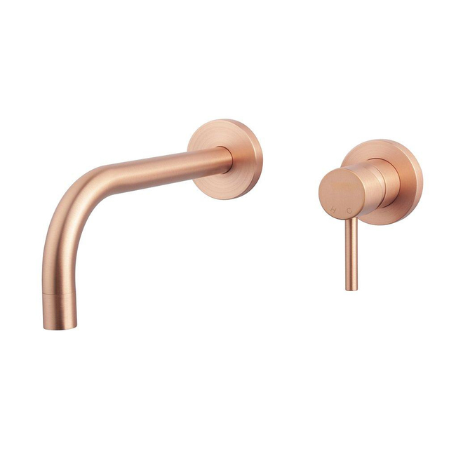 Wiesbaden Wiesbaden Slim inbouwwastafelkraan eenhendel met inbouwdeel geborsteld koper sw440382/sw440387