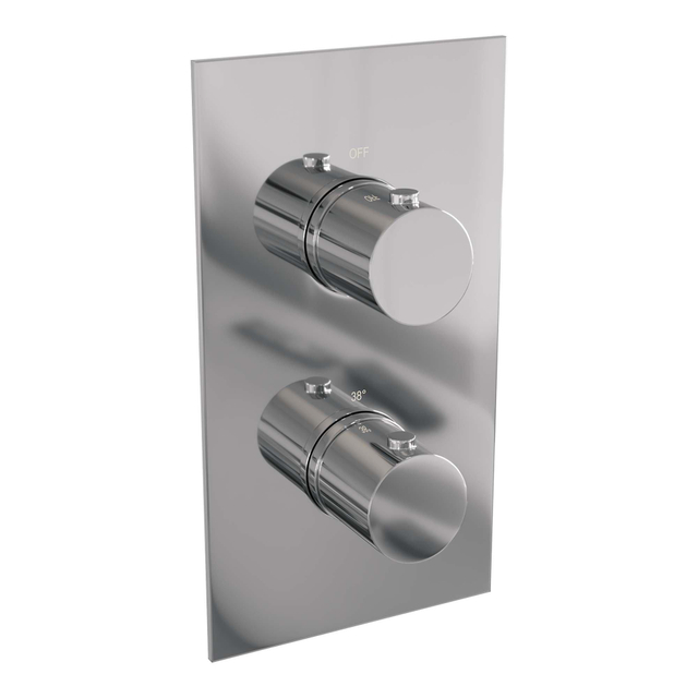 Brauer Brauer Chrome Edition inbouwthermostaat - met inbouwdeel - 2 gladde knoppen - chroom 5-CE-5100