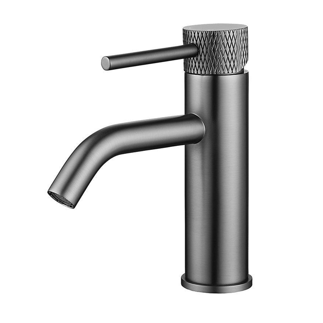 Wiesbaden Wiesbaden Ribbd wastafelkraan met coldstart gunmetal 29.5304