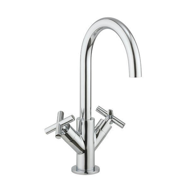 Crosswater Crosswater MPRO Crosshead Wastafelkraan met ronde uitloop en kruisgreep Cchroom PRC110DNC