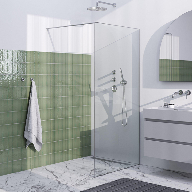 Brauer BRAUER Season Inloopdouche helder glas met frame 100x200cm - geborsteld RVS GS-SEID1H100200NG