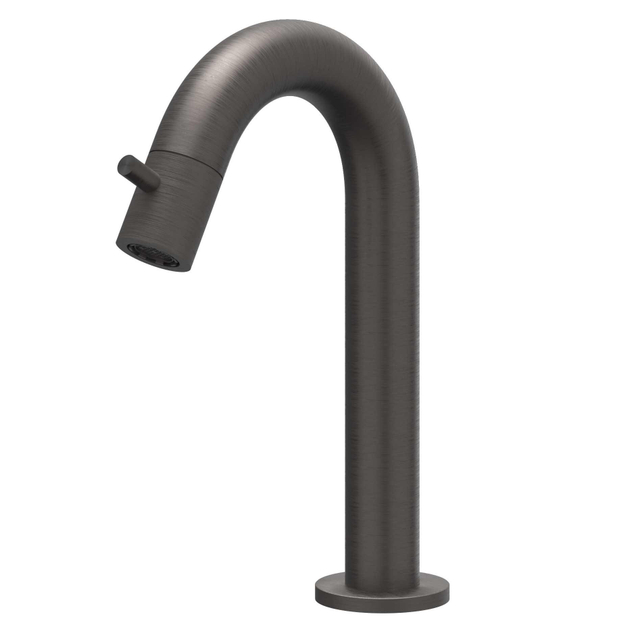 IVY Concord Fonteinkraan - gebogen - opbouw - laag - RVS316 - geborsteld carbon black PVD 6401064