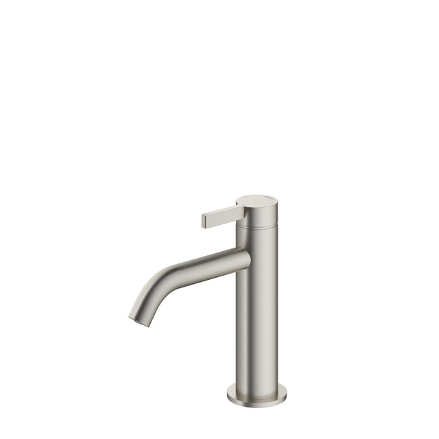 Hotbath Hotbath Ace Wastafelmengkraan - laag - opbouw - zonder waste - Geborsteld Nikkel AC003GN