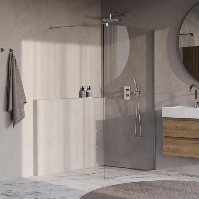 Brauer BRAUER Oblivion Inloopdouche - 110x200cm - glascoating - helder glas - Chroom GS-OBI1H110200CE