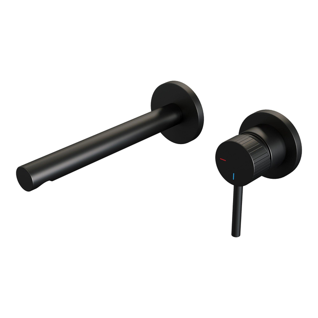 Brauer BRAUER Stripe Inbouw Wastafelmengkraan - rechte uitloop en rozetten - model A1 - mat 5-S-331 - Zwart