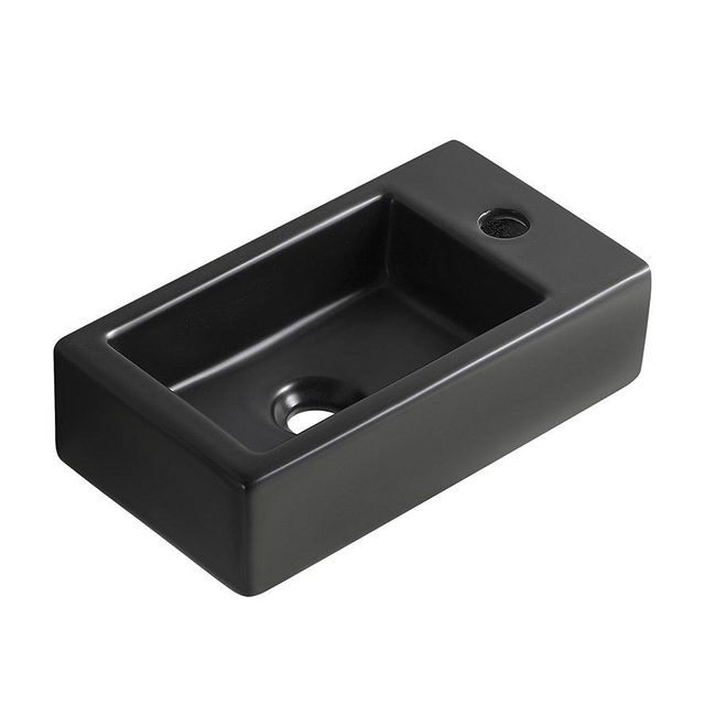 Wiesbaden Wiesbaden Rhea M fontein rechts 40 x 22 x 11 cm keramiek mat zwart 32.1494