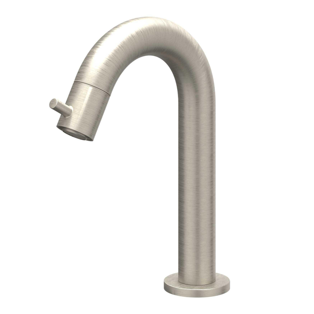 IVY Bond Fonteinkraan - gebogen - opbouw - laag - Geborsteld nickel PVD 6401053